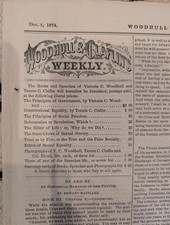 1874 Woodhull & Claflins Weekly — Victoria Woodhull, Free Love — Dec 5 picture