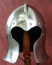 Barbuta Helmet Great Knight Templar Replica Medieval Victorian Style Reenactment picture