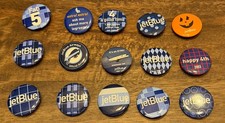 Lot Of 15 Vintage JetBlue Airways Crew Pins From First 5 Years (2000-2005) picture
