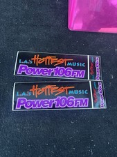 Vintage Power 106 Radio Station Bumper Stickers L.A.’S Hottest Music Stickers  picture