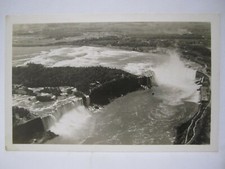 AERIAL AIRPLANE VIEW REAL PHOTO POSTCARD NIAGARA FALLS CANADA NEW YORK RPPC '40s picture