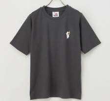 Moomin T-Shirt Women's Short Sleeve 100% Cotton Grayish Black L picture