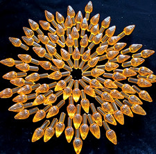 100 Medium Golden Twist Bulbs Pegs for Ceramic Christmas Tree Lights picture