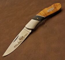 Elk Ridge Small Burlwood Folding Pocket Knife picture