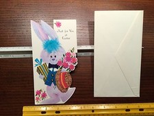 Vintage just for you at easter American greetings Bunny Easter Card picture