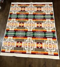 Vintage Pendleton Beaver State Southwest Style 76”x 64” Wool Blanket picture