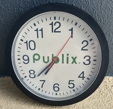 Publix Managers Office Authentic 12 In. Wall Clock Sweda Collectible Not Working picture