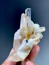 586 Carat Natural Aquamarine With Quartz Crystal Specimen From Pakistan picture