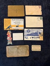 Antique Vintage Paper Ephemera Lot 22 Stereoview Valentines B&O QSL 1905 Cover picture