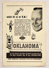 VTG 1955 WGN-TV Chicago Baseball Sponsors Print Ad Hamm's Beer Oklahoma Gasoline picture