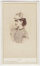 PORTRAIT OF A PRETTY WOMAN : ADELINA PATTI : CH. REUTLINGER : CARTE DE VISITE picture