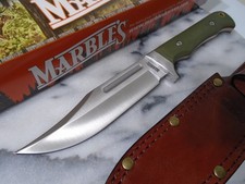Marbles Premium Fixed Blade Hunter Knife Full Tang Micarta Leather Sheath MR736  picture