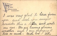 Old Mystic CT Handwritten Message Bradford Academy c1900s-10s Vintage Postcard picture