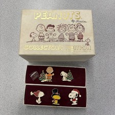 Vintage Lot of 5  SNOOPY Enamel Pins Peanuts Collectible Rare Numbered 258/1000 picture