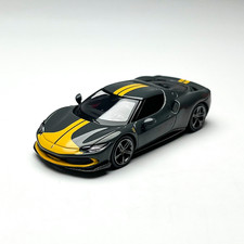 1/64 296 GTB Yellow-Gray Painted Trim Diecast Collectible Model picture