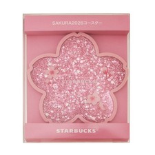 Starbucks Japan SAKURA 2026 Glitter Coaster Pink Cherry Blossom Limited US STOCK picture