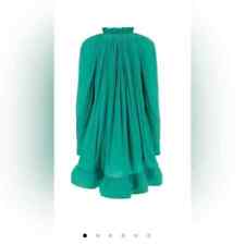 Lanvin Charmeuse Ruffle Detailed Mini Dress picture