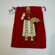 NWT St. Nicolas HANDMADE St. Francis De Sales Ornament Cloth Felt 6” picture