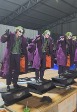 1/4 Heath Ledger Joker Resin Statue Rooted Hair Version Collectible Model Gift picture