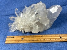 2 lb 6 oz Natural Clear White Crystal Quartz Cluster Rough Healing Specimen picture