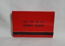 Vintage Matchbook Get Lit Up On Humko Graves Sheriff Tennessee Advertising Full picture