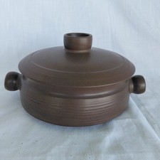 Vintage DENBY LANGLEY Covered CASSEROLE Dish 1960's Mayflower Pattern 1 Qt picture