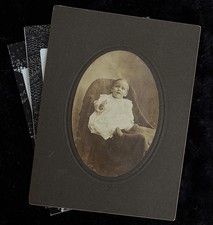 Antique Identified Cabinet Card Photo of Boy Who Died Young w/ Clippings & Story picture