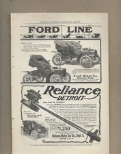 FORD MOTOR CO. F RELIANCE MOTOR CO. PREMIER 4 CYLINDER LOCOMOBILE 4-1906 Ads picture