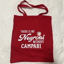 CAMPARI RED TOTE BAG GIVEAWAY PROMO APERITIF THERE’S NO NEGRONI WITHOUT CAMPARI picture