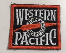 Vintage Western Pacific Railroad Patch Feather River Route Gauze/Cheesecloth bac picture