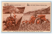 1954 CA 2 Bottom and WD 3 Bottom Mounted Plows Advertising Postcard picture