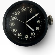 Vintage Elgin 24-Hour Military Aircraft Gun Camera Clock Watch (Non-Working/Part picture