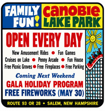 Vintage Canobie Lake Amusement Park Ad Magnet – Salem, New Hampshire picture