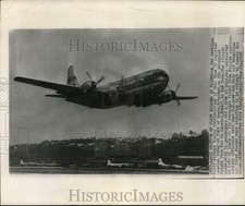 1952 Press Photo Boeing Stratocruiser flies from Rio de Janeiro to New York picture