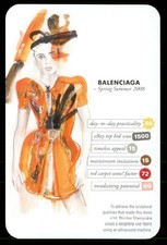 1 x card Fashion Balenciaga Spring Summer 2008 Nicolas Ghesquiere FC1 picture