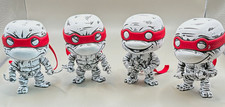 Comic-Style Art TMNT Teenage Mutant Ninja TurtleS MB Custom Funko Set of 4 picture