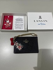 LANVIN en Bleu Minnie Mouse Black Card Pass Case Commuter Holder picture