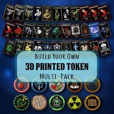 Build Your Own 20 Pack - Multicolor 3D Printed MTG Tokens - Plastic Proxies picture