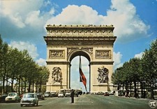 Paris Arc de Triomphe 1960s vintage old card pc cpa postcard picture