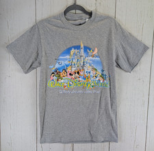 Disney Size Small Womens Gray Walt Disney World Short Sleeve Top NWT picture