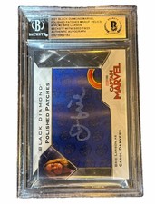 2021 UD Black Diamond Marvel Patch Relic #PPCM2 Brie Larson Signed Beckett BAS picture