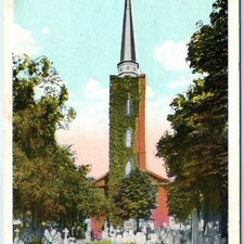 c1910s Old St Peter's Church Philadelphia PA Postcard Cemetery Spire Sander DB picture