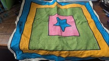 Vintage 60s PETER MAX Psychedelic Linen Textile Groovy Artwork picture