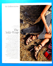 Footwear 2 Page Magazine AD  -Fashion  Long Legs Ankle Wrap High Heel Shoes picture