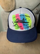 Vintage Lockheed Nighthawk Foam Trucker Hat F 117 A First Stealth Fighter picture