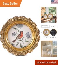 Bronze Round 3x3 Antique Picture Frame with Glass Front - Rustic Chic Decor picture