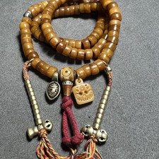Tibetan Yak Bone 108 Beads Mala Retro Cultural Play Prayer Bead Bracelet picture