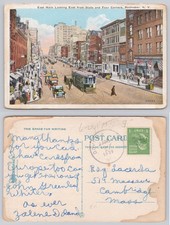 East Main Street Looking East, State & Four Corners, Rochester NY 1939 Postcard picture