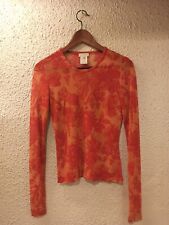 DRIES VAN NOTEN FLORAL PRINTED MESH TOP size 40 ( Extra Small ) NEW  picture
