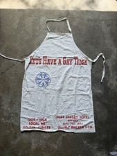 VINTAGE 1950s Apron Lets Have A Gay Time Detroit The Walker Co Advertising picture